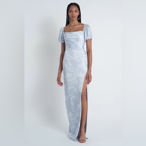 NEW - JENNY YOO - BLAKELY FLORAL DRESS - WHISPER BLUE - SIZE 10 - Picture 1 of 4